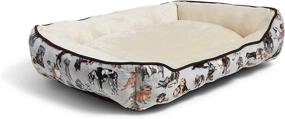 img 1 attached to Comfortable and Stylish: Discover the Vera Bradley Fleece Plush Pet Bed