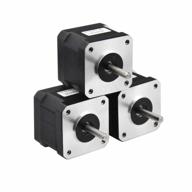 rtelligent nema 17 stepper motor 3pcs, 2 phase step motor bipolar 1.5a 59.5oz.in(42ncm) 42x42x38mm 4-wire 30cm long cable for 3d printer (3, 42a02c-dupont) logo