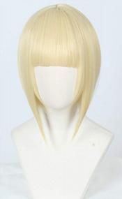 img 2 attached to Blonde Bun Anime Cosplay Wig For Halloween Costume Heroes - Linfairy Wig