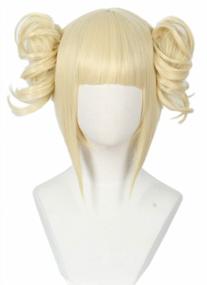img 4 attached to Blonde Bun Anime Cosplay Wig For Halloween Costume Heroes - Linfairy Wig