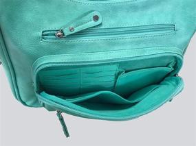 img 3 attached to Fashion Locking Concealed Credit Turquoise Women's Handbags & Wallets ~ Hobo Bags