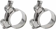 ispinner 2 pack 17-19mm 304 stainless steel heavy duty t-bolt hose clamps, clamp adjustable range 0.67"-0.75 logo