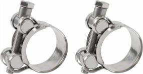 img 4 attached to ISPINNER 2 Pack 17-19Mm 304 Stainless Steel Heavy Duty T-Bolt Hose Clamps, Clamp Adjustable Range 0.67"-0.75