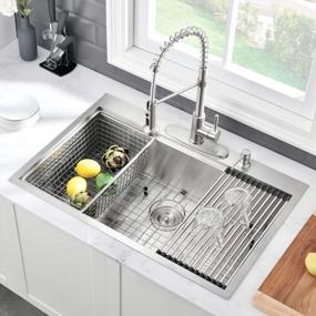 img 3 attached to Upgrade Your Kitchen With VASOYO'S 28-Inch Drop In Workstation – Stainless Steel Sink With Cutting Board And Ledge