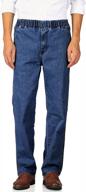 мужские повседневные свободные джинсовые брюки с эластичным поясом логотип