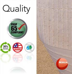 img 1 attached to 36X12Ft Clear Plastic Floor Protector For Deep Pile Carpet - RESILIA Mat, Easy-To-Clean & Perfect For Hallway, Living Or Dining Room Use