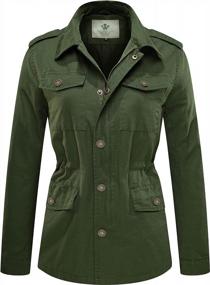 img 4 attached to Utility Lapel Anorak Military Jacket For Women, Lightweight Cotton Canvas By WenVen