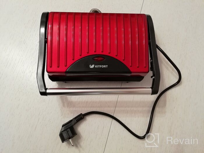 img 1 attached to Sandwich maker Kitfort KT-1609 Panini Maker, red review by Ewa Winiewska ᠌