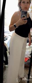 img 4 attached to Непринужденно модно: женские широкие брюки палаццо с высокой талией Choichic для легкого повседневного шикарного стиля