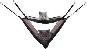 img 4 attached to POPETPOP Cat Hammock Bed - Premium Hanging 🐱 Bed for Cats, Small Dogs, Rabbits, and Other Small Pets