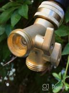 img 1 attached to Maximize Your Garden Watering Efficiency With Jansamn Solid Brass Hose Splitter - 2 Way Shut-Off Valve For American Thread 3/4" Garden Hoses review by Richard Cheng