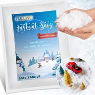 instant snow powder - 6 ounces for 4 gallons of artificial snow for christmas tree decorations, crafts, and winter displays - perfect snow flocking powder for villages, xmas trees, and snow play logo