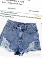 img 1 attached to Women'S High Waisted Ripped Denim Shorts - Raw Hem Distressed Casual Look review by Renee Johnson