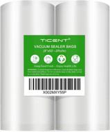 preserve freshness and prepare meals with ticent bpa-free vacuum sealer bags - 2 pack 8"x50' rolls for food saver, seal a meal, weston logo