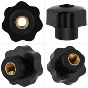 img 1 attached to M6*25 Universal Black Plastic Round Knurled Cabinet Hardware Jig Star Knob 10Pcs For Machine Tool Tightening Screw Removal Clamping Handle
