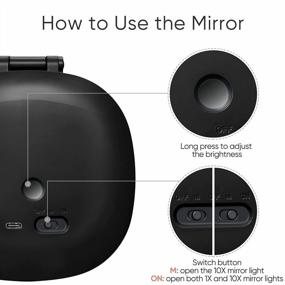 img 3 attached to Compact And Portable KEDSUM LED Lighted Travel Makeup Mirror With 10X Magnification And USB Charging - Ideal For Flawless On-The-Go Makeup Application