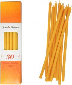 img 4 attached to Experience The Serenity Of Votprof 30'S 100% Pure Beeswax Taper Candles - Dripless, Smokeless, And Non-Toxic