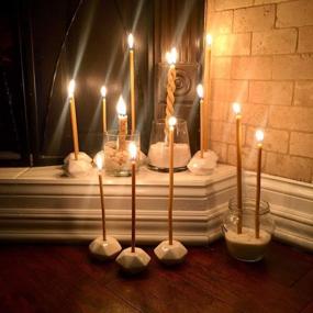 img 1 attached to Experience The Serenity Of Votprof 30'S 100% Pure Beeswax Taper Candles - Dripless, Smokeless, And Non-Toxic