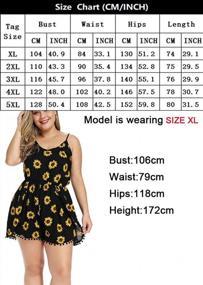 img 2 attached to Flaunt Your Curves This Summer With Nihsatin'S Plus Size Sunflower Print V Neck Romper Jumpsuit!
