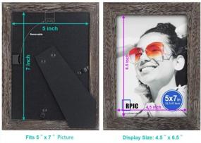 img 1 attached to Crafted Solid Wood Frames With High Definition Glass For Table Top And Wall Mounting Display: RPJC 5X7 Picture Frames
