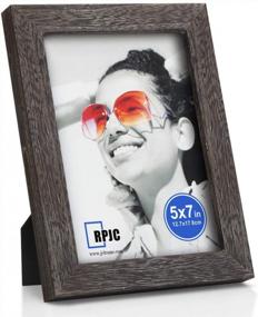img 4 attached to Crafted Solid Wood Frames With High Definition Glass For Table Top And Wall Mounting Display: RPJC 5X7 Picture Frames