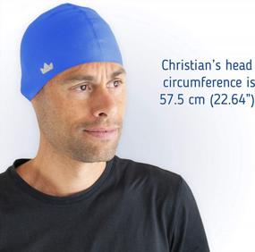 img 1 attached to 2 Pack Of The Friendly Swede Silicone Swim Caps - Perfect For Men, Women & Kids With Short To Medium Hair!