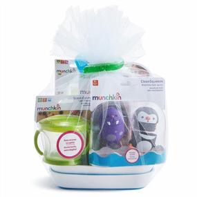 img 3 attached to Munchkin 1St Birthday Gift Basket, Includes Sippy Cups, Plates, Feeding Utensils, Snack Catcher, Bath Toy And Teether, Neutral