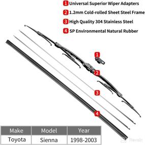 img 2 attached to Toyota Sienna Windshield Wiper Blades Replacement Parts