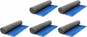 img 4 attached to AMERIQUE 691322307443 Royal Blue 500SQFT 5TH Generation Extreme Quiet Super Heavy Duty Felt 3-In-1 Underlayment Padding With Tape & Vapor Barrier, 3.2MM, 500 Square Feet