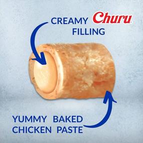 img 2 attached to Grain-Free Soft And Chewy Baked Chicken Wrapped Churu Filled Dog Treats: INABA Churu Bites, 0.42 Ounces Per Tube - 48 Tubes Total (8 Tubes Per Pack), With Chicken Recipe
