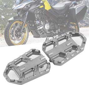 img 3 attached to Ymiko Wide Motorcycle Foot Pegs - 🏍️ Footpegs Footrests Pedals for FordL650 DL1000 VSTROM 650XT/1000XT (TAI)