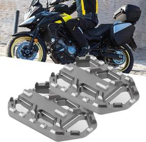 img 1 attached to Ymiko Wide Motorcycle Foot Pegs - 🏍️ Footpegs Footrests Pedals for FordL650 DL1000 VSTROM 650XT/1000XT (TAI)