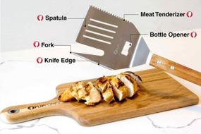img 1 attached to Complete BBQ Tool Set With Flipfork, Gloves & Thermometer - Perfect For Grilling!