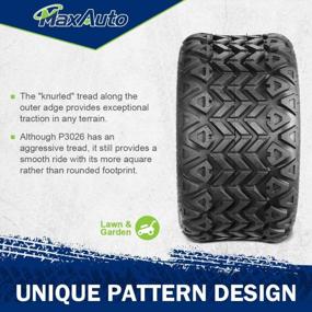 img 1 attached to Pair Of MaxAuto All Terrain Tires 22X11.00-12 For Golf Carts, ATV, UTV And Off-Road Vehicles - 4 Ply, Tubeless Design