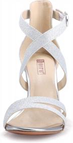 img 2 attached to Women'S Chunky Heeled Sandals: Perfect For Weddings, Homecomings & Proms!