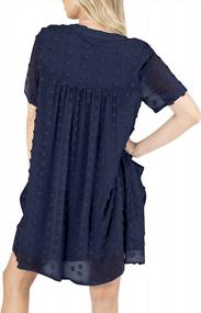 img 3 attached to Summer Fashion: MIHOLL Women'S V-Neck Ruffle Mini Dress For A Chic And Effortless Look