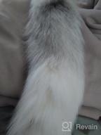 img 1 attached to Huge Fluffy White Gray Fox Tail Fur Cosplay Toy Alopex Lagopus Ring By Fosrion review by Yousef Dudley