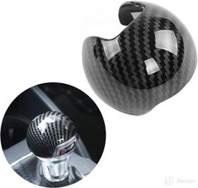 img 4 attached to 🚗 Carbon Fiber Print Gear Shift Knob Cover Trim for Audi A3/S3 2013-2020 - JIECHEN Sport Style Accessories