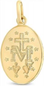 img 3 attached to 14K Yellow Gold Or White Gold Virgin Mary Miraculous Medal - Ioka