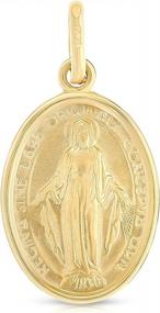 img 4 attached to 14K Yellow Gold Or White Gold Virgin Mary Miraculous Medal - Ioka
