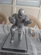 img 1 attached to Gray Executive Knight Pen Holder Desk Organizer With A Pen - Best Gift For Friends review by Imed Artun