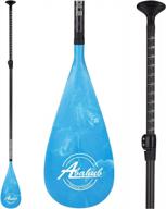 lightweight carbon sup paddles by abahub - 3 section adjustable 67"- 86" shaft for stand-up paddleboards, includes carrying bag logo