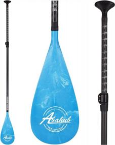 img 4 attached to Lightweight Carbon SUP Paddles By Abahub - 3 Section Adjustable 67"- 86" Shaft For Stand-Up Paddleboards, Includes Carrying Bag