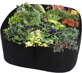 img 1 attached to ASSR Fabric Raised Garden Bed, Rectangle Breathable Planting Container Grow Bag Planter Pot For Plants, Flowers, Vegetables Size 2(L) X2(W) Ft (Black)