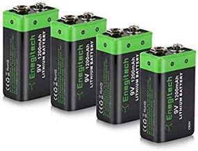 img 4 attached to Enegitech 4 Pack 9V 1200MAh Non-Rechargeable Li-Ion Batteries For Smoke Detector, Fire Alarm & Multimeter