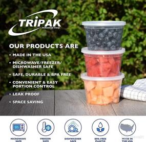 img 1 attached to TRiPAK TD40016 16 oz Plastic Deli Container with Lid - Bulk Pack of 240