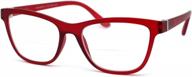 stylish and functional: sa106 women's bi-focal reading glasses with a horn rim rectangular frame logo