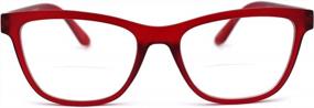 img 3 attached to Stylish And Functional: SA106 Women'S Bi-Focal Reading Glasses With A Horn Rim Rectangular Frame
