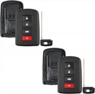 2x keyless option remote car key fob shell case for toyota (hyq14fba) logo
