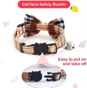 img 1 attached to 🐱 SuperBuddy Cat Collars: Stylish Breakaway Bow Bell Collars - 2 Pack Kitten & Cat Collar Set with Removable Bowtie - Perfect for Cats & Kittens!